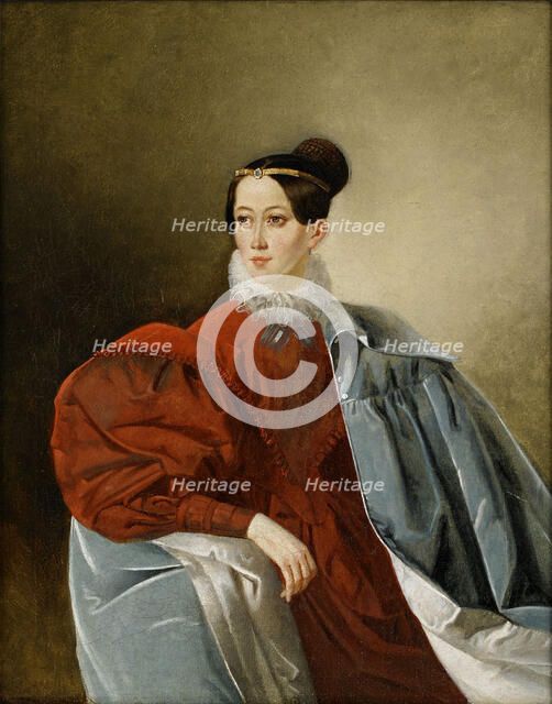 Portrait of Countess Yelizaveta Ivanovna Kropotkina (1803-1836), née Dorokhova. Artist: Anonymous  