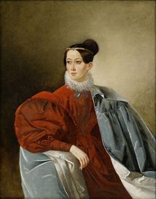 Portrait of Countess Yelizaveta Ivanovna Kropotkina (1803-1836), née Dorokhova. Artist: Anonymous