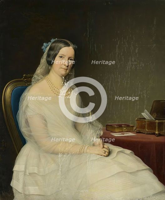 Portrait of Countess Yulia Stroganova, 1848. Creator: Charles Auguste Guillaume Steuben.