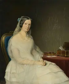 Portrait of Countess Yulia Stroganova, 1848. Creator: Charles Auguste Guillaume Steuben