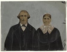 Portrait of couple, 1860s-1880s. Creator: Unknown