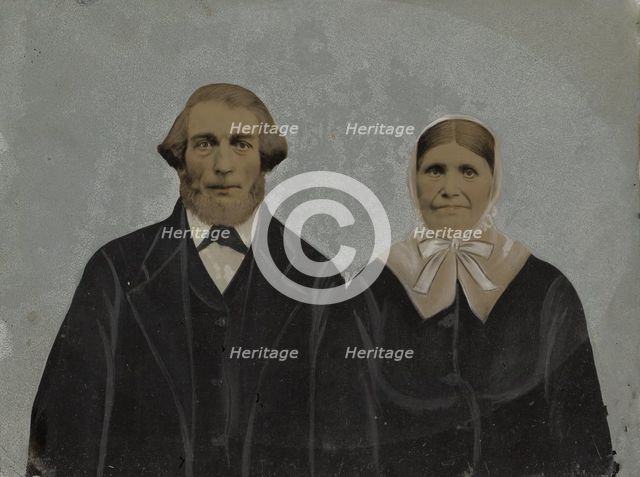 Portrait of couple, 1860s-1880s. Creator: Unknown.