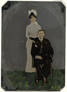 Portrait of couple, 1860s-1880s. Creator: Unknown