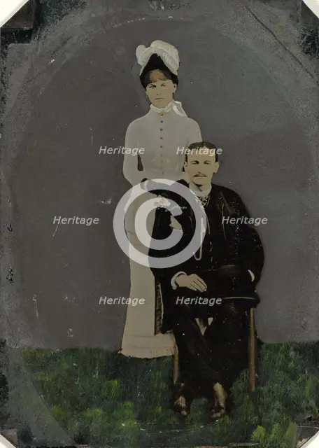 Portrait of couple, 1860s-1880s. Creator: Unknown.