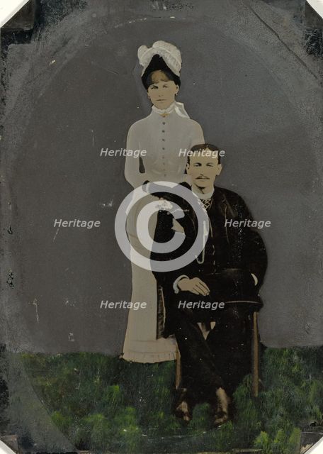 Portrait of couple, 1860s-1880s. Creator: Unknown.