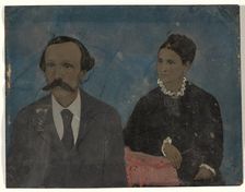 Portrait of couple, 1860s-1880s. Creator: Unknown