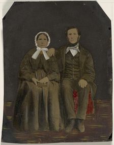 Portrait of couple, 1860s-1880s. Creator: Unknown