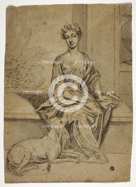 Portrait of Court Lady with Mastiff, n.d. Creator: Godfrey Kneller or possibly after.