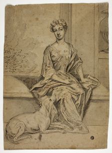 Portrait of Court Lady with Mastiff, n.d. Creator: Godfrey Kneller or possibly after