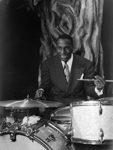 Portrait of Cozy Cole, Ole South, Washington, D.C., 1938. Creator: William Paul Gottlieb