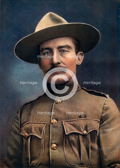 Portrait of Colonel Robert SS Baden-Powell, 1900.  Creator: Elliott & Fry.