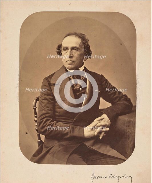 Portrait of composer Giacomo Meyerbeer (1791-1864), c.1860. Creator: Petit, Pierre (1598-1677).