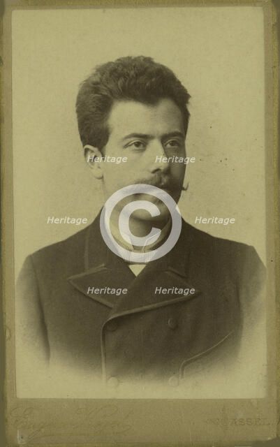 Portrait of composer Gustav Mahler (1860-1911), 1884. Creator: Unknown photographer.