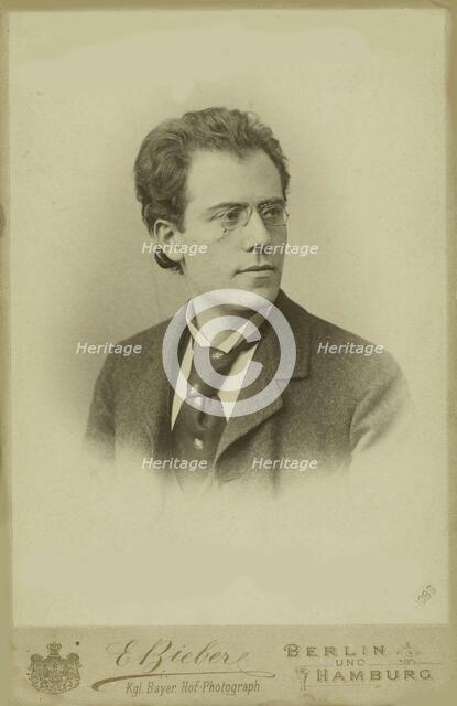 Portrait of composer Gustav Mahler (1860-1911), 1896. Creator: Fotoatelier Emil Bieber, Hamburg  .