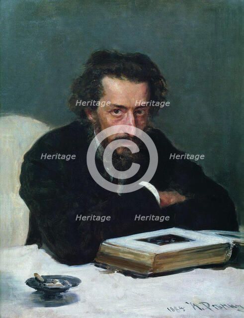 Portrait of composer Pavel Ivanovich Blaramberg, 1884. Artist: Repin, Ilya Yefimovich (1844-1930)
