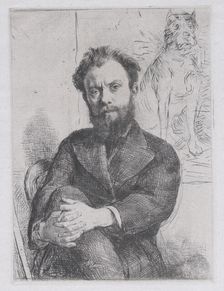Portrait of Comte Lepic, 1876. Creator: Marcellin-Gilbert Desboutin