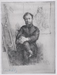 Portrait of Comte Lepic, 1876. Creator: Marcellin-Gilbert Desboutin