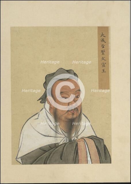 Portrait of Confucius, 14th century. Creator: Chinese Master.
