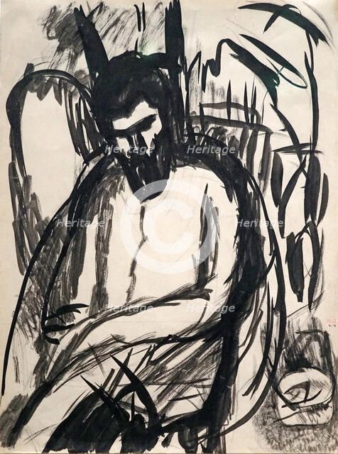 Portrait of Constantin Brancusi (1876-1957), 1908-1909. Creator: Modigliani; Amedeo (1884-1920).