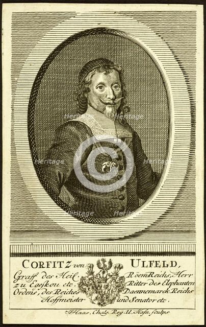 Portrait of Corfitz Ulfeldt (1606-1664). Creator: Haas, Jonas (1720-1775).