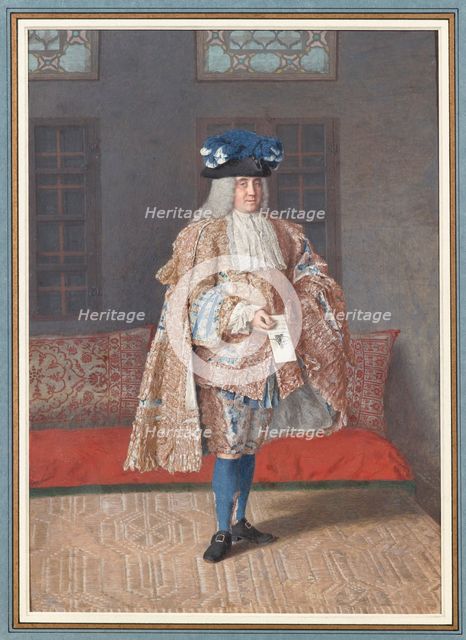 Portrait of Corfitz Ulfeldt in an Ottoman Interior, 1740-1741.