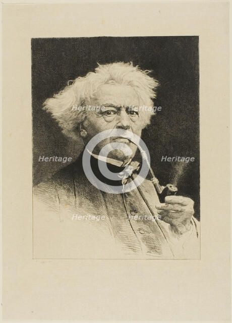 Portrait of Corot, n.d. Creator: Etienne-Gabriel Bocourt.