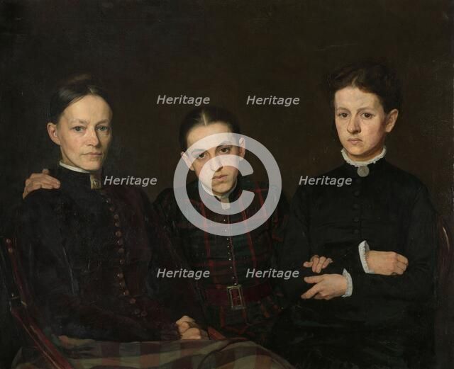 Portrait of Cornelia, Clara and Johanna Veth, 1885. Creator: Jan Veth.
