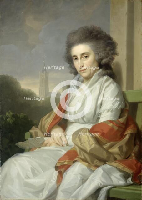 Portrait of Cornelia Rijdenius, Wife of Johannes Lublink II, 1790-1795. Creator: Friedrich Tischbein.