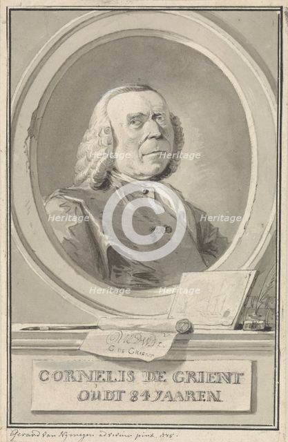 Portrait of Cornelis de Grient, 1775. Creator: Gerard van Nijmegen.