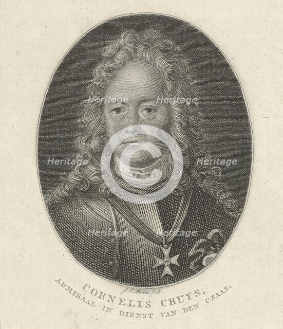Portrait of Cornelius Cruys (1655-1727), Vice Admiral of the Imperial Russian Navy, 1818. Artist: Marcus, Jacob Ernst (1774-1826)