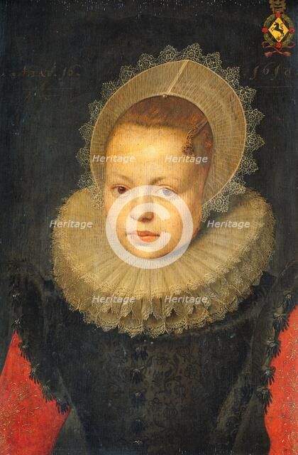 Portrait of Corvina Hezenbroek van Hofdijck (1602-67), 1618. Creator: Workshop of Michiel Jansz van Mierevelt.