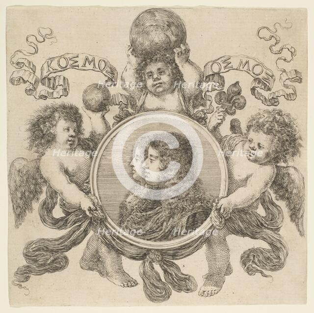 Portrait of Cosimo de' Medici and Marguerite Louise d'Orleans, His Wife, 1661. Creator: Stefano della Bella.