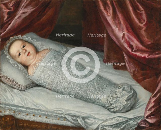 Portrait of Cosimo III de' Medici (1642-1723) as Baby, ca 1642. Creator: Sustermans, Justus (Giusto) (1597-1681).