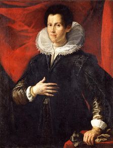 Portrait of Caterina de Medici (1593-1629), Duchess of Mantua and Montferrat, 1st 3rd of 17th cent. Creator: Guerri, Dionisio (1610-1640)