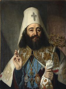 Portrait of Catholicos-Patriarch of All Georgia Anton II (1788-1811), 1811. Creator: Borovikovsky, Vladimir Lukich (1757-1825)