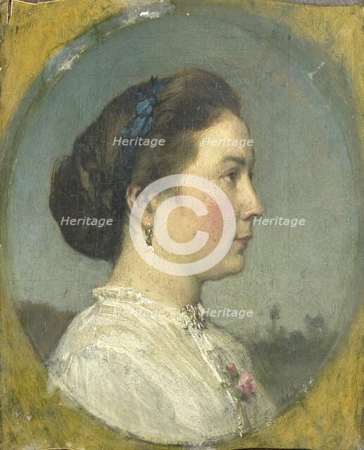 Portrait of Catharina Hendrika Horn, the Artist's Wife, c.1867. Creator: Jacob Henricus Maris.