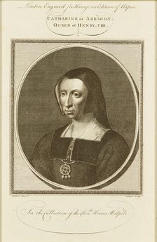Portrait of Catherine of Aragon (1485-1536), 1780s. Creator: Goldar, Jabez (1729-1795)