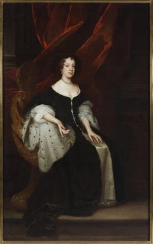Portrait of Catherine of Braganza (1638-1705), Queen consort of England, 1670. Creator: Lely, Sir Peter (1618-1680)