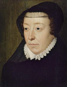 Portrait of Catherine de Medici (1519-1589), 1565. Creator: Clouet, François, (School)