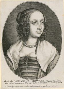 Portrait of Catherine Howard at the Age of 13, 1646-1647. Creator: Hollar, Wenceslaus (1607-1677)