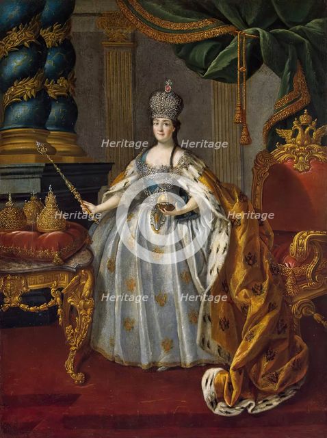 Portrait of Catherine II, 1756. Creator: Aleksei Petrovich Antropov.