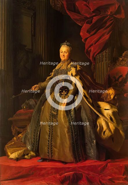 Portrait of Catherine II, 1776. Creator: Alexander Roslin.