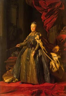 Portrait of Catherine II, 1776. Creator: Alexander Roslin