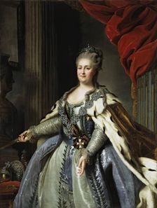 Portrait of Catherine II, 1785. Creator: Fyodor Rokotov