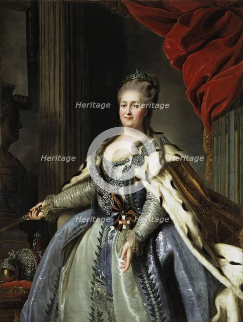 Portrait of Catherine II, 1785. Creator: Fyodor Rokotov.