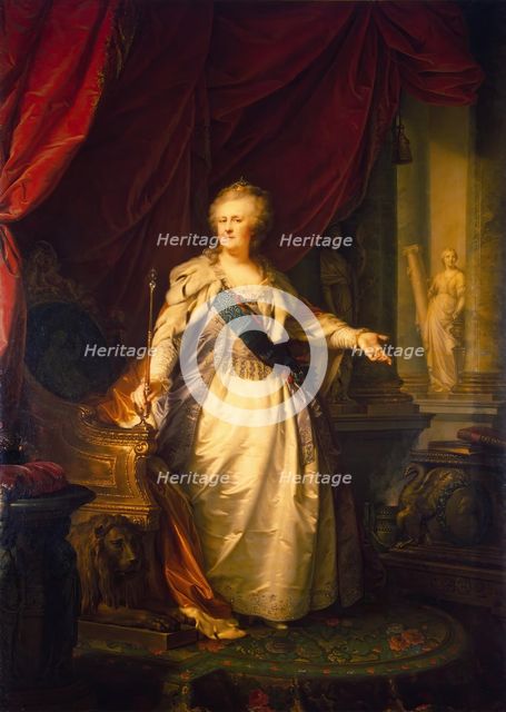 Portrait of Catherine II, 1793. Creator: Johann Baptist Lampi I.