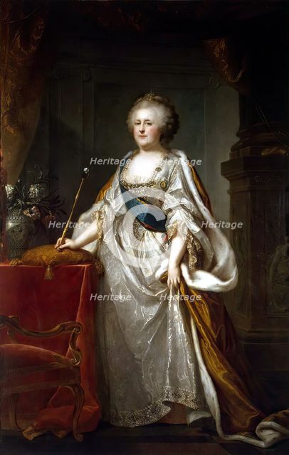 Portrait of Catherine II, 1794. Creator: Johann Baptist Lampi I.