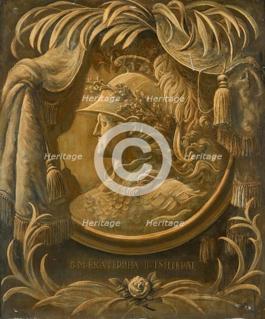 Portrait of Catherine II as Minerva, Second Half of the 18th century. Creator: Anonymous.