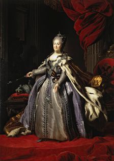 Portrait of Catherine II (copy), 1780. Creator: Unknown