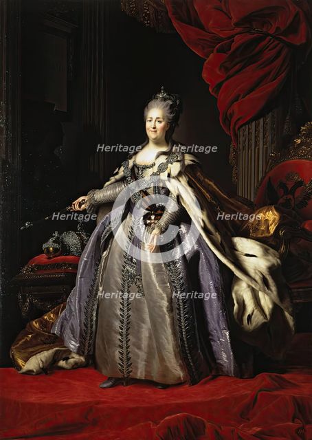 Portrait of Catherine II (copy), 1780. Creator: Unknown.